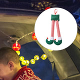 Maxbell Christmas Elf Santa Claus Legs Ornament for Festival Party Accessories green