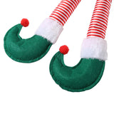 Maxbell Christmas Elf Santa Claus Legs Ornament for Festival Party Accessories green
