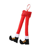 Maxbell Christmas Elf Santa Claus Legs Ornament for Festival Party Accessories red