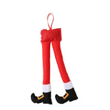 Maxbell Christmas Elf Santa Claus Legs Ornament for Festival Party Accessories red