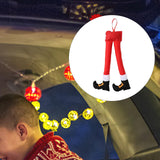 Maxbell Christmas Elf Santa Claus Legs Ornament for Festival Party Accessories red