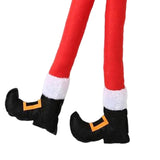 Maxbell Christmas Elf Santa Claus Legs Ornament for Festival Party Accessories red