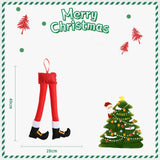 Maxbell Christmas Elf Santa Claus Legs Ornament for Festival Party Accessories red