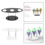 Maxbell Ice Cream Cone Holder Waffle Cone Holder Food Holder for Birthday Decor Clear