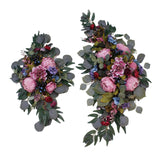Maxbell 2Pcs Wedding Arch Flower Background Wall Decoration for Ceremony Reception