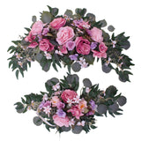 Maxbell Silk Wedding Arch Flowers Decorative Floral Swag for Garden Party