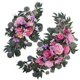 Maxbell Silk Wedding Arch Flowers Decorative Floral Swag for Garden Party