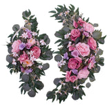 Maxbell Silk Wedding Arch Flowers Decorative Floral Swag for Garden Party