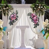 Maxbell Silk Wedding Arch Flowers Decorative Floral Swag for Garden Party