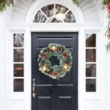 Maxbell 12 inch Cones Wreath Autumn Farmhouse Ornament for Wedding Home Decoration