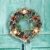 Maxbell 12 inch Cones Wreath Autumn Farmhouse Ornament for Wedding Home Decoration