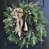 Maxbell Artificial Flower Wreath Christmas Garland Hanging for Door Decoration