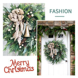 Maxbell Artificial Flower Wreath Christmas Garland Hanging for Door Decoration