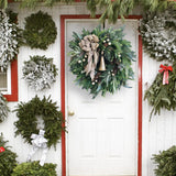 Maxbell Artificial Flower Wreath Christmas Garland Hanging for Door Decoration