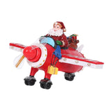 Maxbell Light up Santa Flying Plane Decoration for New Year Holiday Home Decor