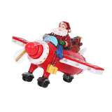 Maxbell Light up Santa Flying Plane Decoration for New Year Holiday Home Decor