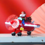 Maxbell Light up Santa Flying Plane Decoration for New Year Holiday Home Decor