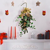 Maxbell Christmas Flower Wreath Ornament 20inch for Celebration Holiday