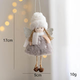 Maxbell Christmas Tree Hanging Ornament Hanging Doll Decorations for Xmas Decor Gray