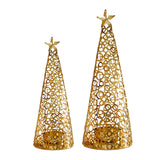 Maxbell Iron Christmas Tealight Candle Holder Table Decoration for Desktop Home Small
