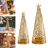Maxbell Iron Christmas Tealight Candle Holder Table Decoration for Desktop Home Small