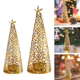 Maxbell Iron Christmas Tealight Candle Holder Table Decoration for Desktop Home Small