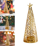 Maxbell Iron Christmas Tealight Candle Holder Table Decoration for Desktop Home Large