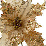 Maxbell Flowers Ornaments Wedding Home Accessories Artifical Fake Decorations Aureate