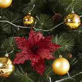 Maxbell Flowers Ornaments Wedding Home Accessories Artifical Fake Decorations Red