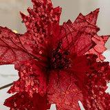 Maxbell Flowers Ornaments Wedding Home Accessories Artifical Fake Decorations Red