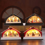 Maxbell Christmas Lantern Night Light House Nativity Scene for Holiday Party Bedroom