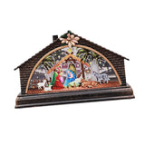 Maxbell Christmas Lantern Night Light House Nativity Scene for Holiday Party Bedroom