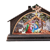 Maxbell Christmas Lantern Night Light House Nativity Scene for Holiday Party Bedroom