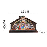 Maxbell Christmas Lantern Night Light House Nativity Scene for Holiday Party Bedroom