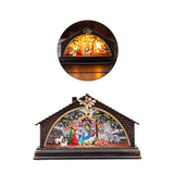 Maxbell Christmas Lantern Night Light House Nativity Scene for Holiday Party Bedroom