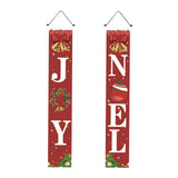 Maxbell Outdoor Christmas Banners Porch Sign Hanging Sign Banners for Wall Decoration Style D