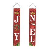 Maxbell Outdoor Christmas Banners Porch Sign Hanging Sign Banners for Wall Decoration Style D