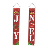Maxbell Outdoor Christmas Banners Porch Sign Hanging Sign Banners for Wall Decoration Style D