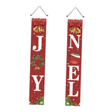 Maxbell Outdoor Christmas Banners Porch Sign Hanging Sign Banners for Wall Decoration Style D