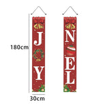 Maxbell Outdoor Christmas Banners Porch Sign Hanging Sign Banners for Wall Decoration Style D
