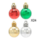 Maxbell 24 Pieces Christmas Balls Rustic Ball Ornament for Party Decor Aureate