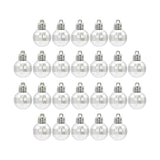 Maxbell 24 Pieces Christmas Balls Rustic Ball Ornament for Party Decor Argent