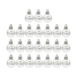 Maxbell 24 Pieces Christmas Balls Rustic Ball Ornament for Party Decor Argent