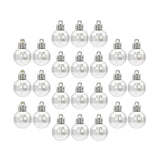 Maxbell 24 Pieces Christmas Balls Rustic Ball Ornament for Party Decor Argent