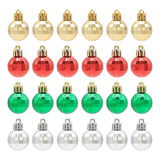 Maxbell 24 Pieces Christmas Balls Rustic Ball Ornament for Party Decor Argent