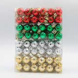 Maxbell 24 Pieces Christmas Balls Rustic Ball Ornament for Party Decor Red