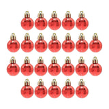 Maxbell 24 Pieces Christmas Balls Rustic Ball Ornament for Party Decor Red