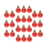 Maxbell 24 Pieces Christmas Balls Rustic Ball Ornament for Party Decor Red