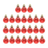 Maxbell 24 Pieces Christmas Balls Rustic Ball Ornament for Party Decor Red