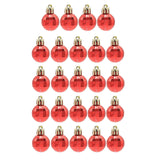 Maxbell 24 Pieces Christmas Balls Rustic Ball Ornament for Party Decor Red